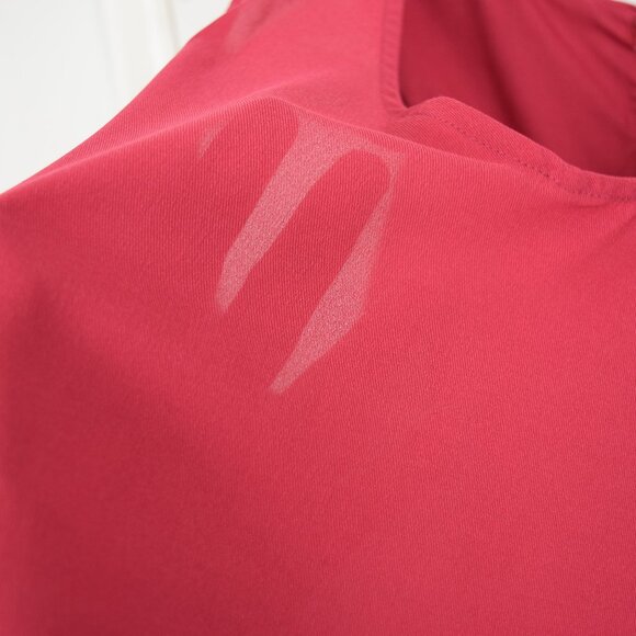 Kenar Tank Top Women Medium Cranberry Red Back Zipper Casual Layering Semi-Sheer - Picture 4 of 7